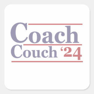 Coach Couch Walz Vance 2024 Wahl Tim Waltz Quadratischer Aufkleber