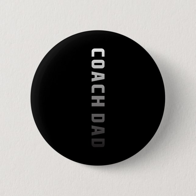 Coach Dad Design - Fußball Sketll Trainer Vati Button (Vorderseite)