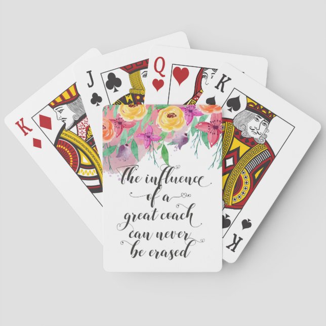 Coach Dankeschön Geschenk Coach Wertschätzung Gesc Spielkarten (Rückseite)