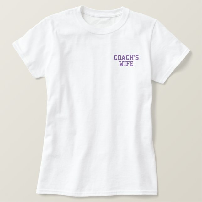 COACH-EHEFRAU BESTICKTES T-Shirt (Design vorne)