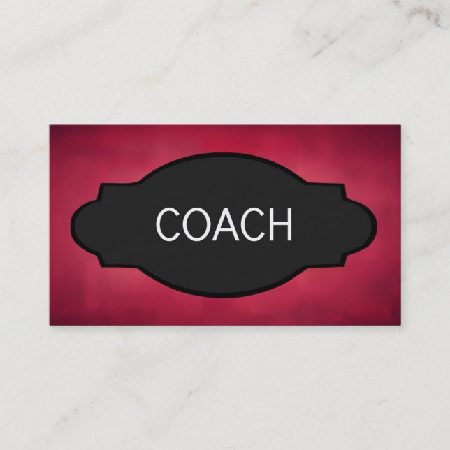 Coach Elegante Namensplatte Visitenkarte (Vorderseite)