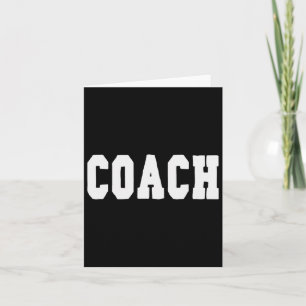 Coach fett Briefe Halloween Kostümverkleidung Up Karte