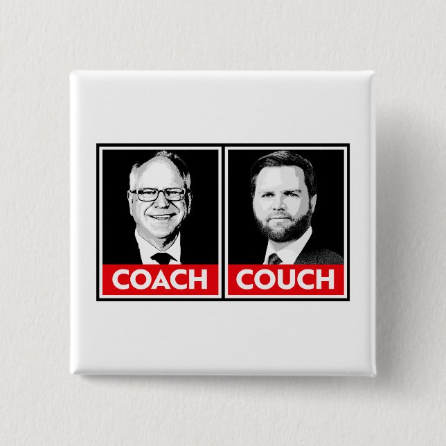 Coach gegen Couch Button (Vorderseite)