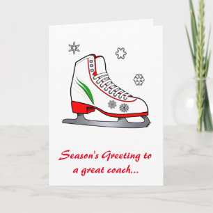 Coach Happy Holidays mit Ice Skate Feiertagskarte