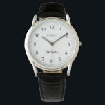 Coach Individuelle Name Typografie Personalisiert Armbanduhr<br><div class="desc">Coach Individuelle Name Typografie Personalisiert Watch-Diese personalisierte Coach-Uhr ist der perfekte Weg, um Ihr Aussehen anzupassen und Ihre persönliche Marke zu präsentieren. Egal ob Sie sich für das Büro verkleiden oder sich in die Nacht hinaustragen, dieses maßgeschneiderte Uhrwerk wird Ihnen einen bleibenden Eindruck hinterlassen.</div>