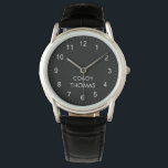Coach Individuelle Name Typografie Personalisiert Armbanduhr<br><div class="desc">Coach Individuelle Name Typografie Personalisiert Watch-Diese personalisierte Coach-Uhr ist der perfekte Weg, um Ihr Aussehen anzupassen und Ihre persönliche Marke zu präsentieren. Egal ob Sie sich für das Büro verkleiden oder sich in die Nacht hinaustragen, dieses maßgeschneiderte Uhrwerk wird Ihnen einen bleibenden Eindruck hinterlassen.</div>