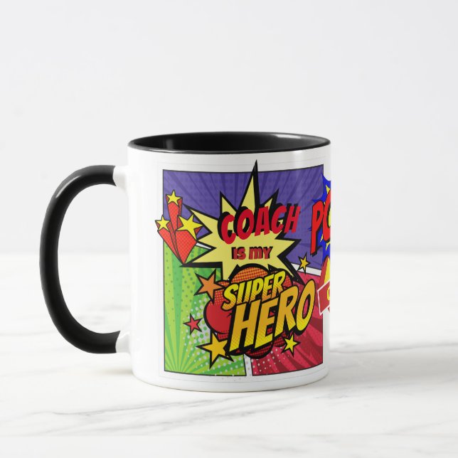 COACH ist mein Personalisiertes COMIC HERO Tasse (Links)