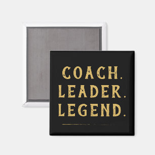 Coach Leader Legend Gold Typografie Magnet