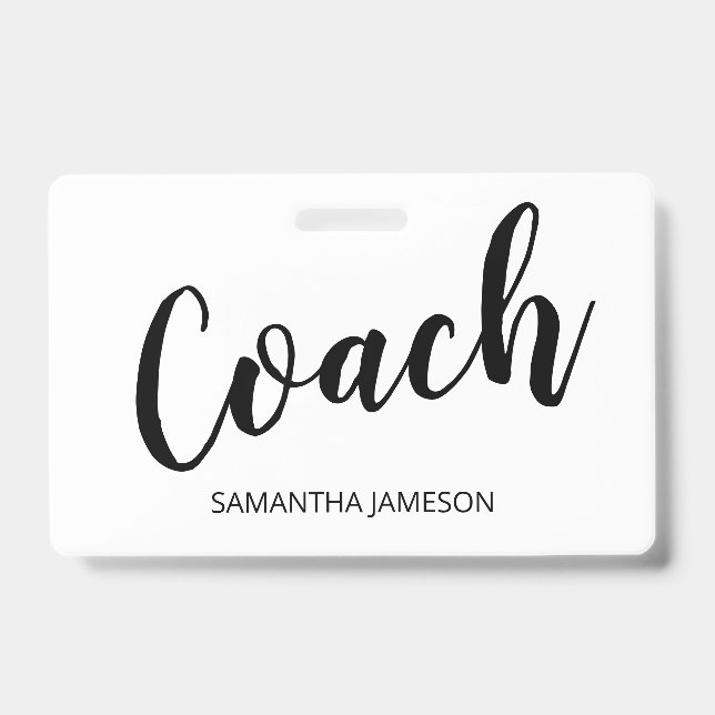 Coach Name Abzeichen Ausweis (Vorderseite)