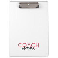 COACH NAME Custom text red black Sports Modern