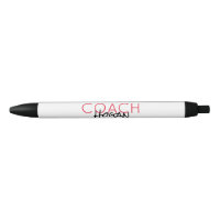 COACH NAME Custom text red black Sports Modern