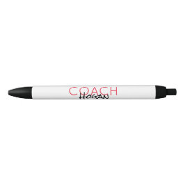 COACH NAME Custom text red black Sports Modern Kugelschreiber