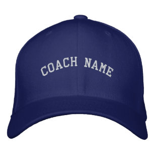 Coach Name Personalisiert bestickte Cap Blue Bestickte Baseballkappe