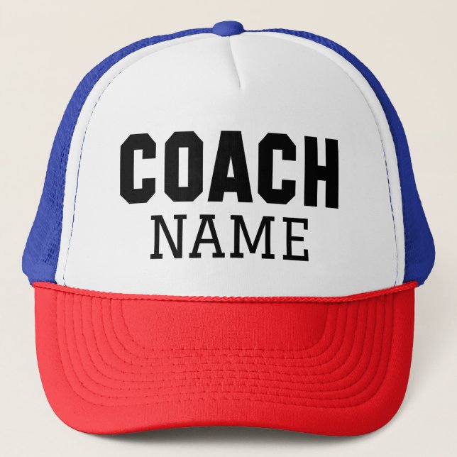 Coach Name Truckerkappe (Vorderseite)