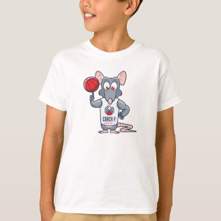 Coach P Basketball Gym Rat T-Shirt - Blanc