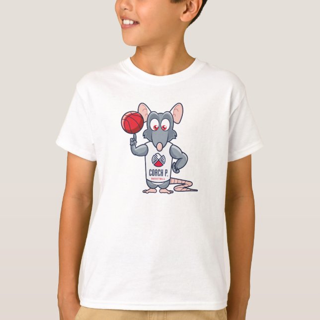 Coach P Basketball Gym Rat T-Shirt - Blanc (Devant)