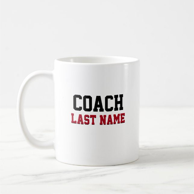 Coach Personalisiert Nachname Kaffeetasse (Links)