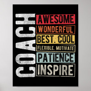 Coach Phantastisch Wunderschönes Cooles Motivieren Poster