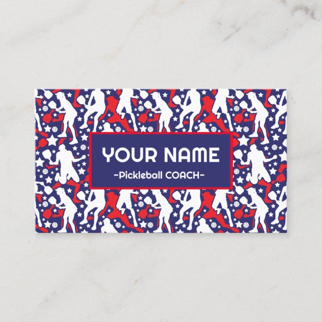 Coach Pickleball American Pickleball Spieler Visitenkarte (Vorderseite)
