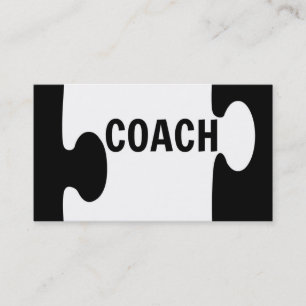 Coach Puzzle Piece Business Card Visitenkarte