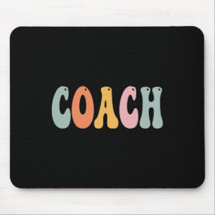 Coach Retro Groovy Vintag Frauen glücklich Erster  Mousepad