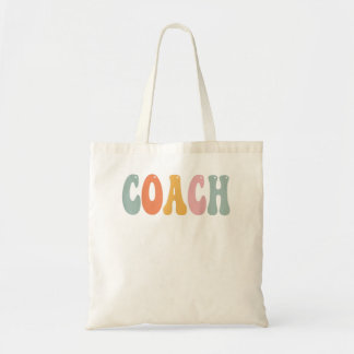 Coach Retro Groovy Vintag Frauen glücklich Erster  Tragetasche