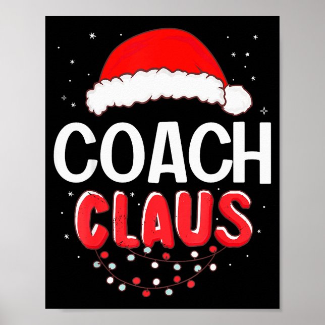Coach Santa Claus Christmas Matching Costume  Poster (Vorne)