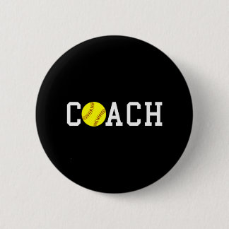 Coach Schnelle Pitch Softball Geschenkidee Button