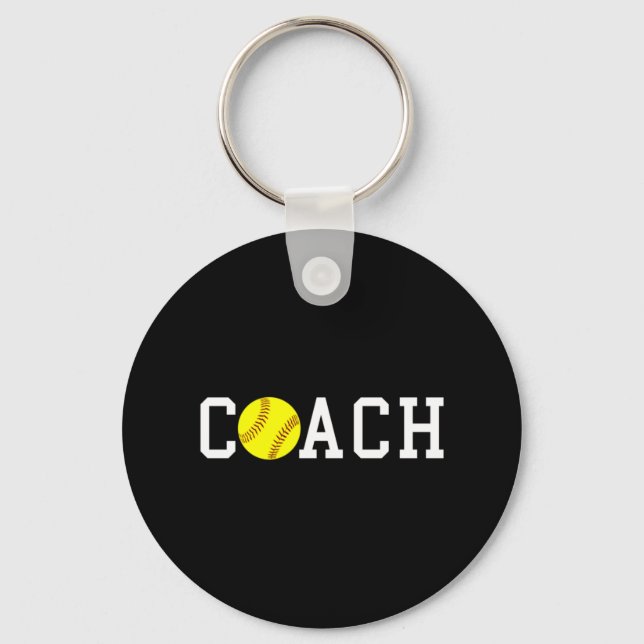 Coach Schnelle Pitch Softball Geschenkidee Schlüsselanhänger (Vorderseite)