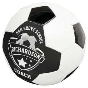 Coach - Sport-Logo - Schwarzweiß Fußball