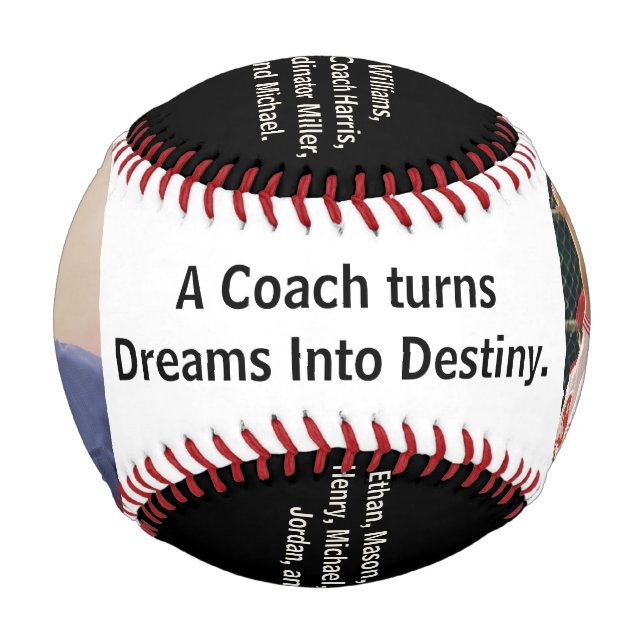 Coach Thank You Personalized Baseball with Photo (Vorderseite)