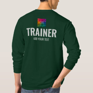 Coach Trainer für Forest Green doppelseitige Print T-Shirt