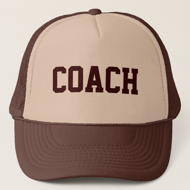 COACH Trucker Hat {Tan & Brown} Truckerkappe (Vorderseite)