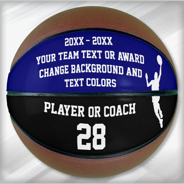 COACH und oder, Senior Gift Ideen für Basketball (Senior Night gift ideas for seniors. Basketball Blue and Black. Gift ideas for Basketball coaches.)