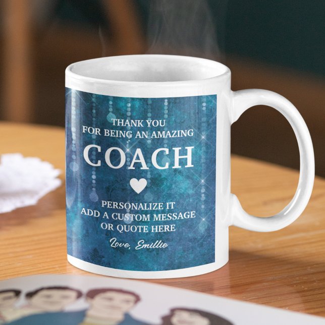 Coach Vielen Dank Herzlichen Dank für die Personal Kaffeetasse (Coach Thank You Heartfelt Message Personalized Coffee Mug
)