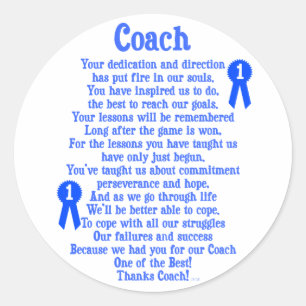 Coach Vielen Dank Runder Aufkleber