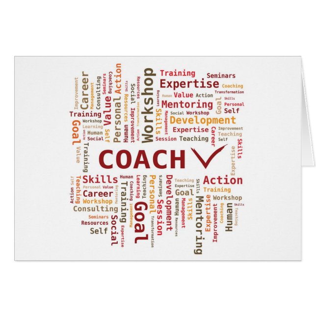 Coach Word Cloud Orange Brown Farben (Vorderseite (Horizontal))