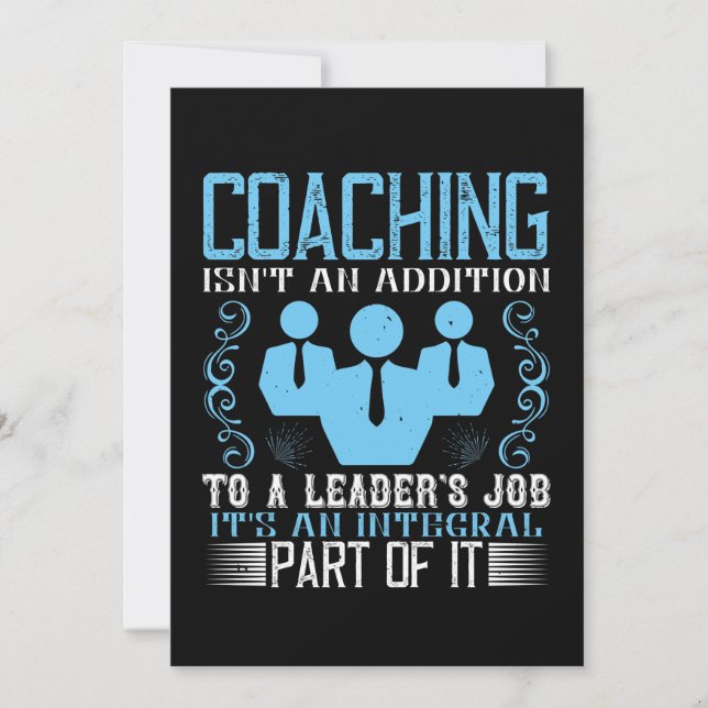 Coaching Isn't Addition to a Leader's Job Save The Date (Vorderseite)