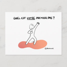 Coaching-Karte: "Was ist Ihr 1. Schritt?" Postkarte