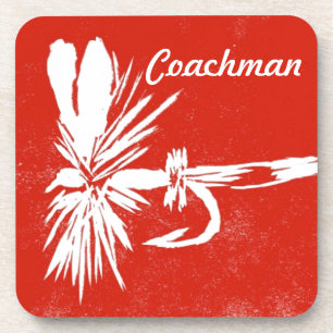 "Coachman on Red" Untersetzer "Nassfliegen"