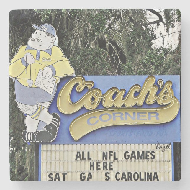 Coach's Corner Savannah Marble Stone Untersetzer. Steinuntersetzer (Vorderseite)