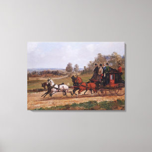 Coachte Szene Leinwanddruck