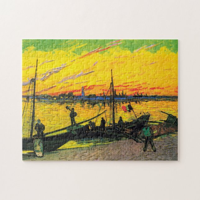 Coal Barges (F437) Van Gogh Fine Art (Horizontal)