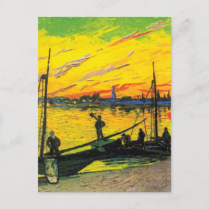 Coal Barges (F437) Van Gogh Fine Art Postkarte
