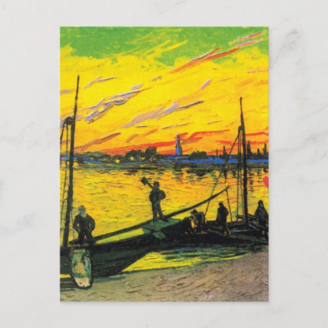 Coal Barges (F437) Van Gogh Fine Art Postkarte (Vorderseite)