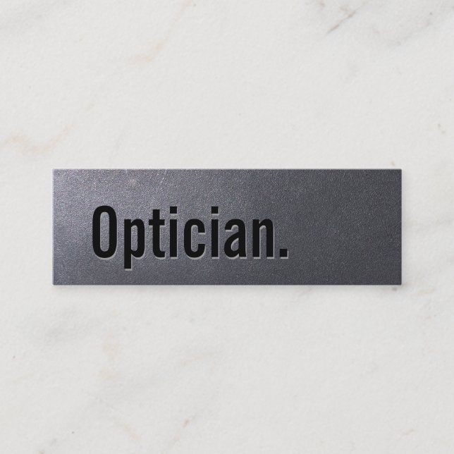 Coal Black Optician Mini Business Card Visitenkarte (Vorderseite)