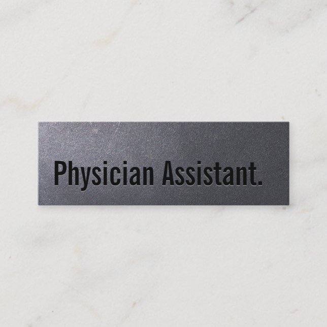 Coal Black Physicien Assistant Mini Carte de visit (Devant)