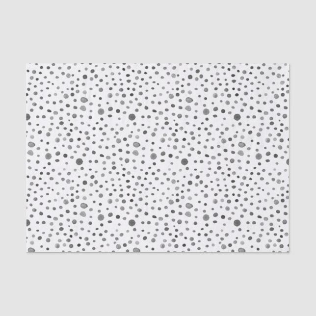 Coal Confetti Wasserfarbe Dots Gewebe Papier (Vorderseite)