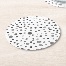 Coal Confetti Wasserfarbe Dots Paper Untersetzer