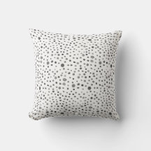 Coal Confetti Wasserfarbe Dots Throw Kissen